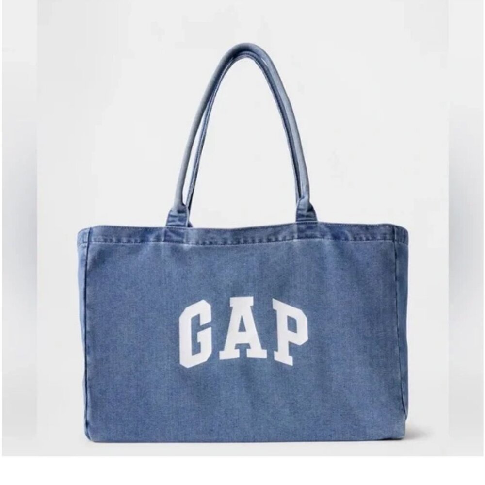 GAP LOGO DENIM TOTE BAG - ONE SIZE - NWT